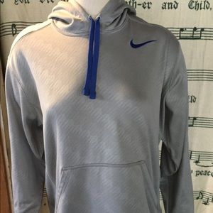 Blue and grey Nike hoodie